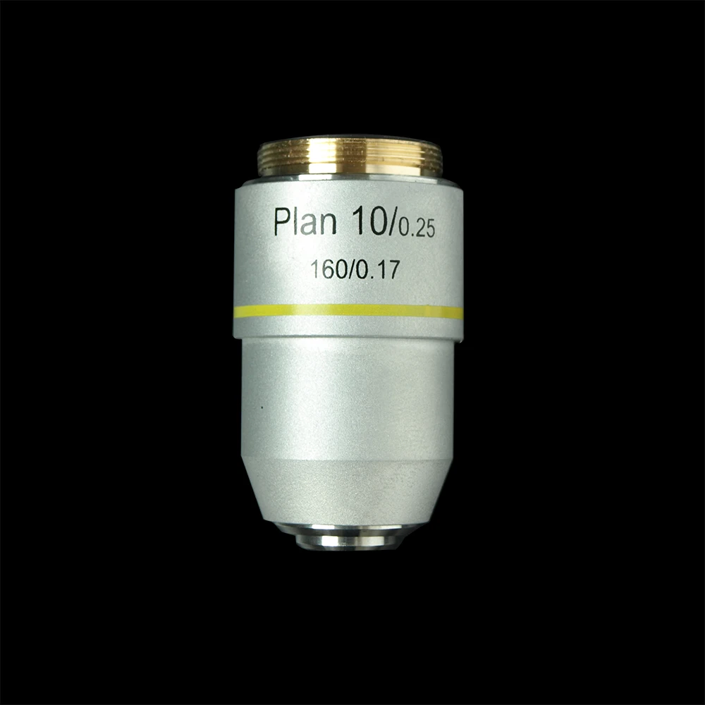 10X 160/0.17 Plan Achromatic Microscope Objective Lens Biological Microscope Accessories Parts