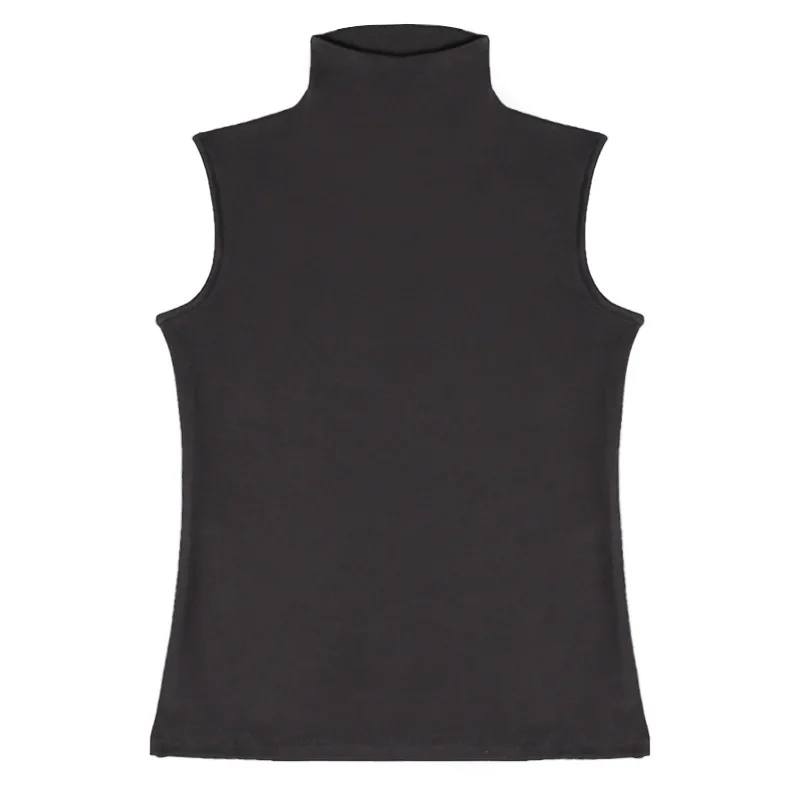 Men Sexy Turtleneck Tops Sleeveless Corset Tight Vest Slim Bottom Shirts Male Tanks Tops Stage Wear Night Club Costume