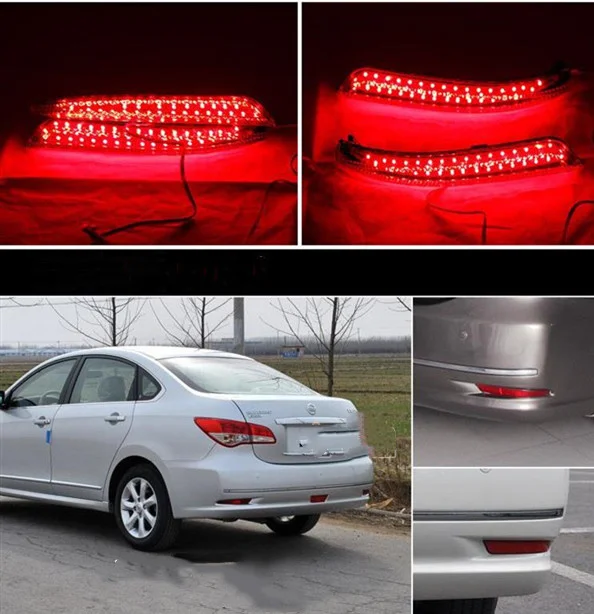 Osmrk Led brake light driving light reverse lamp assembly rear bumper lights for Nissan sylphy sentra 2006-19