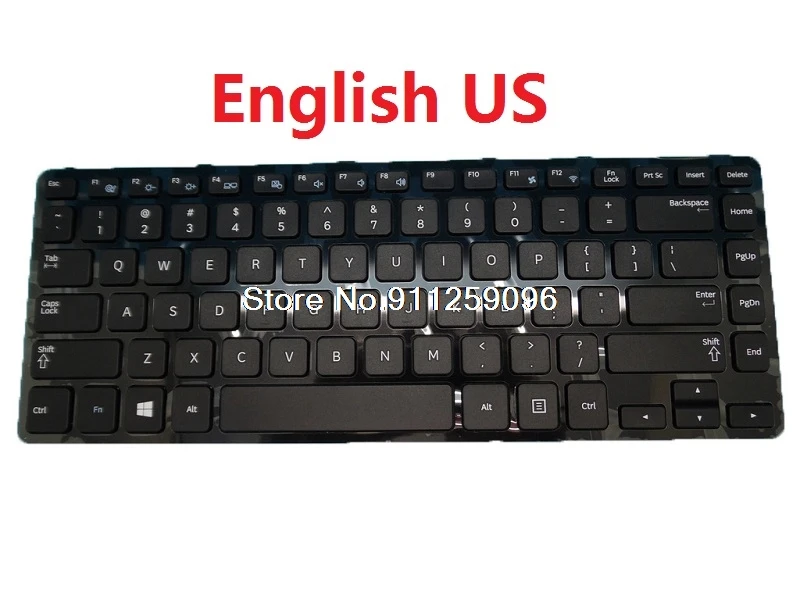 Teclado de laptop para Samsung NP350E4C NP355E4C 350E4C 355E4C Chinês CN Reino Unido Inglês EUA América Latina LA Novo