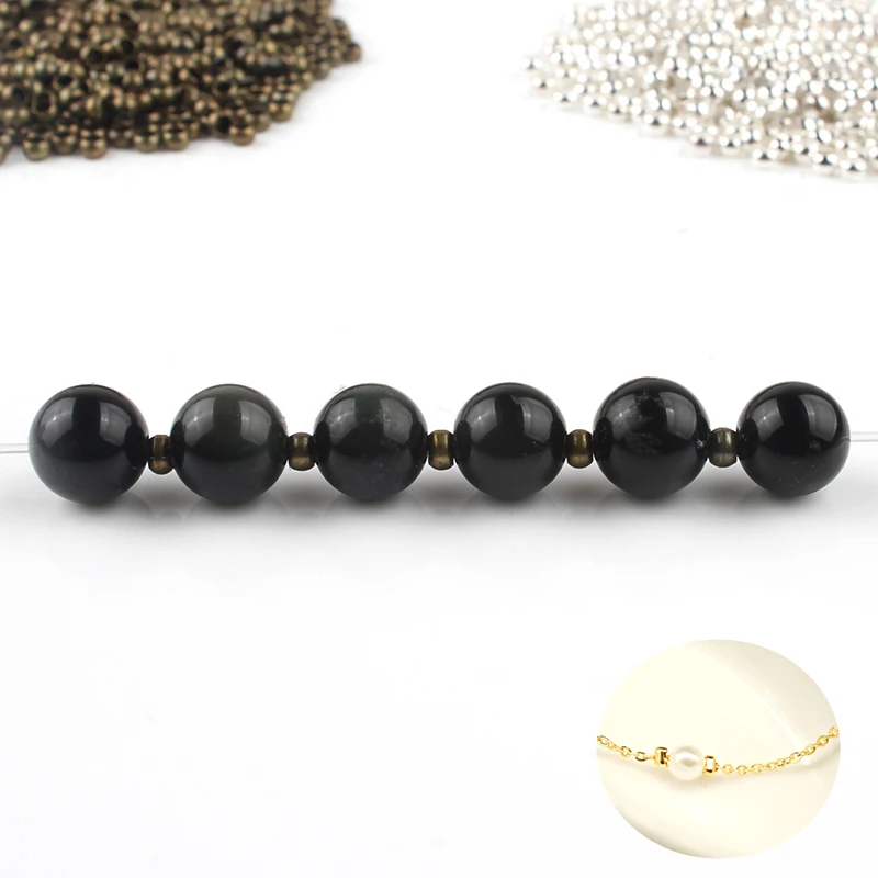 2mm 2,5mm 3mm Dia Pick 6 Farben Schmuck Erkenntnisse Glatte Kugel Crimps Perlen für Schmuck Machen Diy zubehör Großhandel perles
