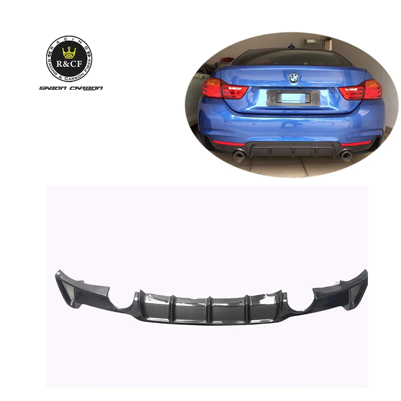 For BMW F32 F33 F36 4 series M tech bumper carbon fiber rear diffuser lip spoiler Mp style