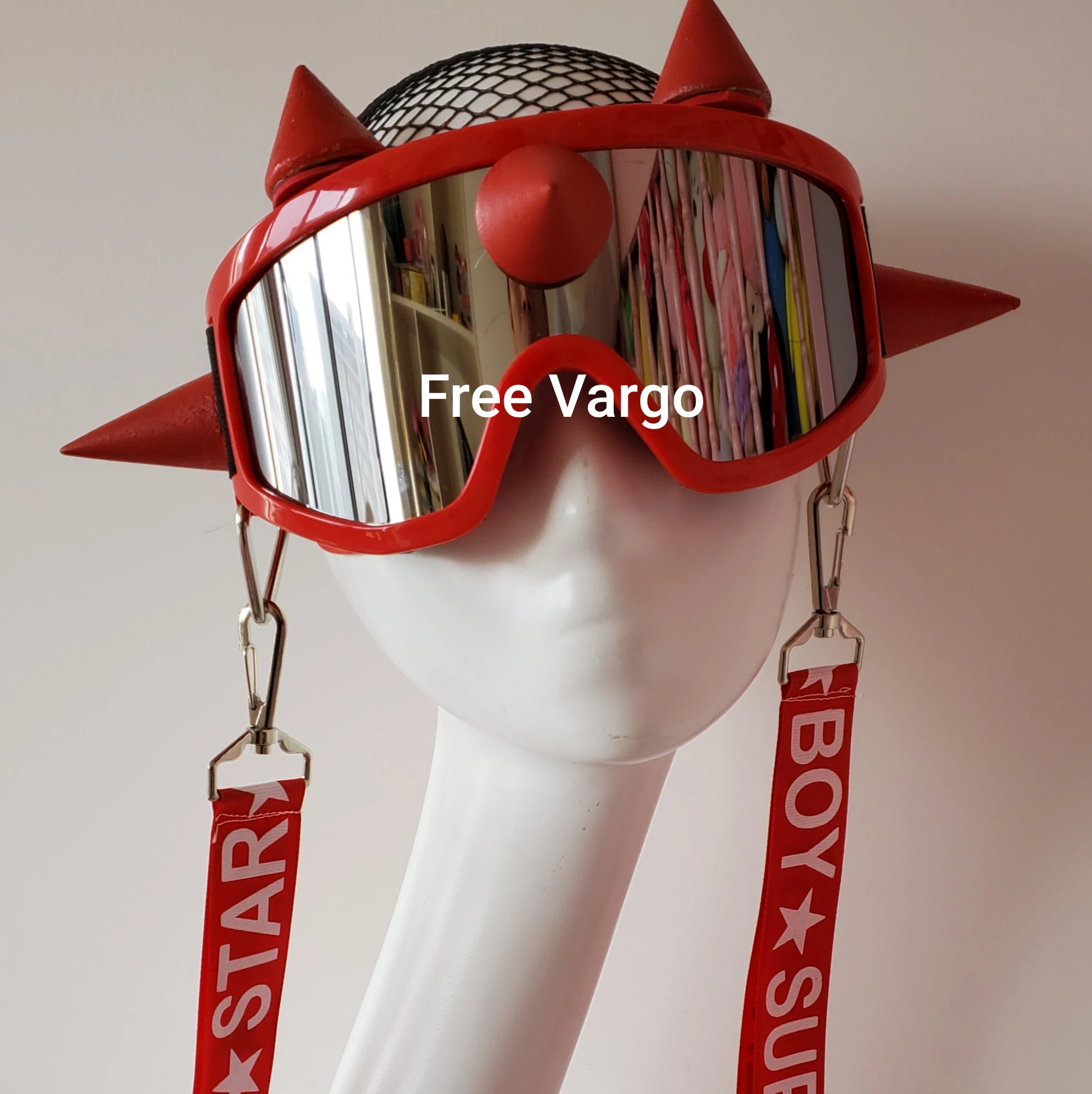 Holographic Burning Man Nightclub Streampunk Goggles Spike GOGO Glasses Rave Stage Singer Dj Costumes Festival Props Wear