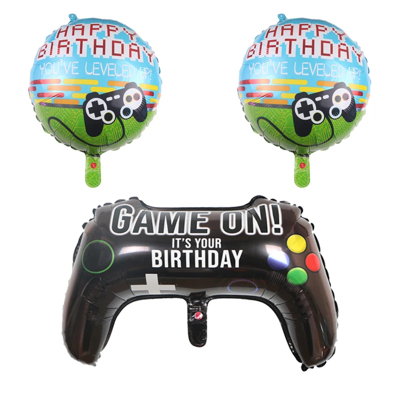 New 3D 60*40cm Gamepad balloons Aluminum foil balloon birthday party decorations kids toy Supplies globos