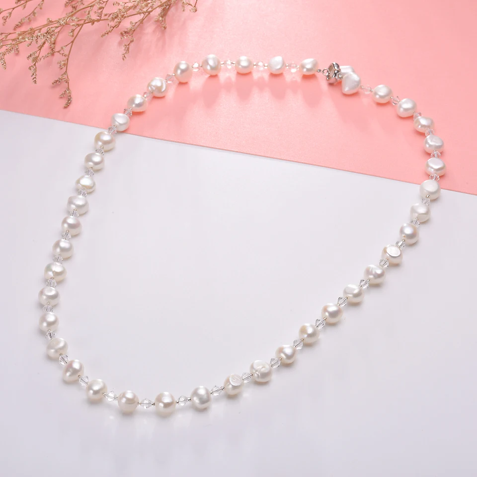 Zorun Real Natural Freshwater Pearl  Fashion/Fine Sweater Chain  Necklace Jewelry 8-9mm Good Sale for Women Party New Design