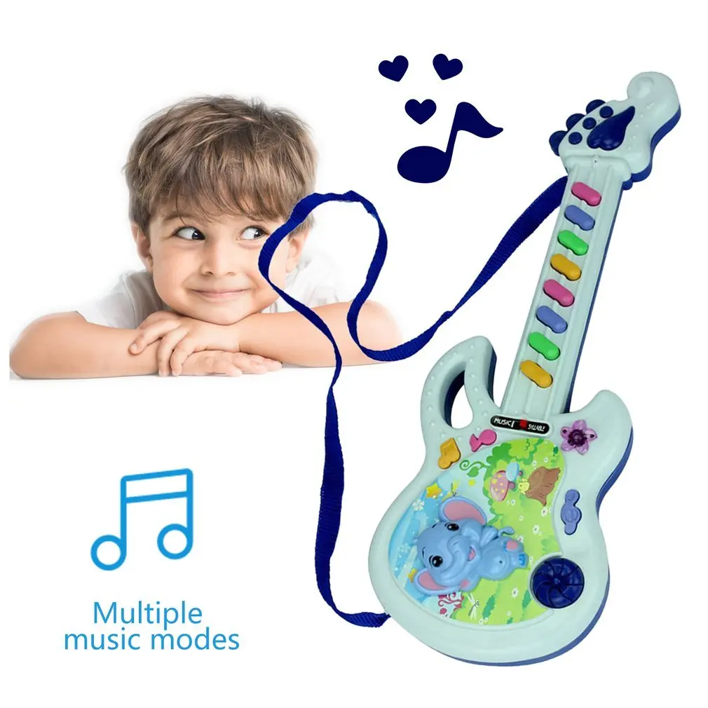 Electric Guitar Toy Musical Play Kid Boy Girl Toddler Learning Developmental Electron Toy Education Birthday Gifts Guitar Toy