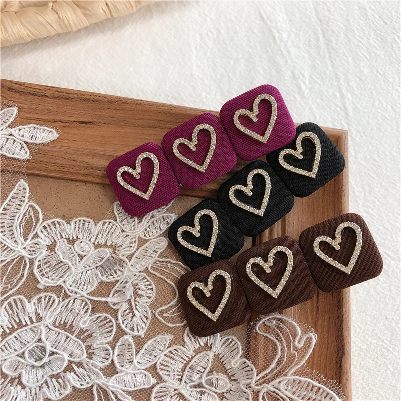 

fashion cute love Hair Barrette Hair Clip Hairpin Girls rhinestone autumn winter Hair Accessories Women Headdress Wholesale