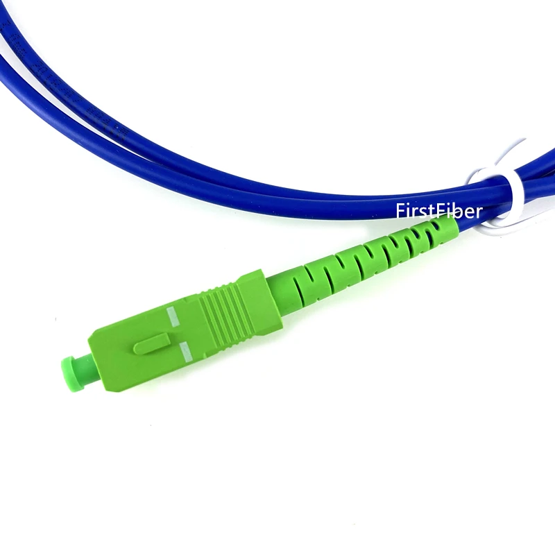 1m  SC APC TO SC UPC Armored  Patch Cable SC blue Fiber Patch cord ,optical  jumper Simplex Single Mode PVC