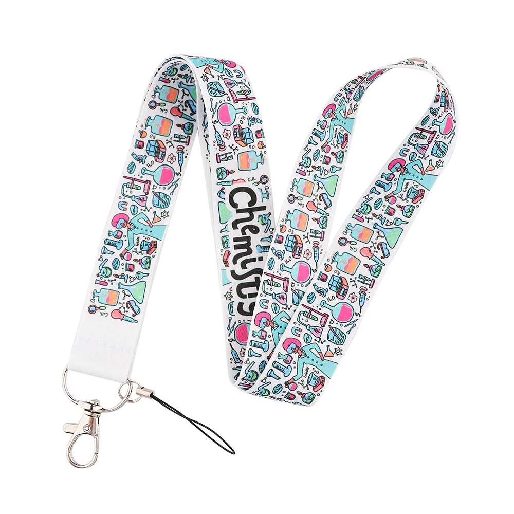 ER979 Chemical Supplies Creative Lanyard Card Holder Student Hanging Neck Mobile Phone Lanyard Badge Subway Access Card Holder