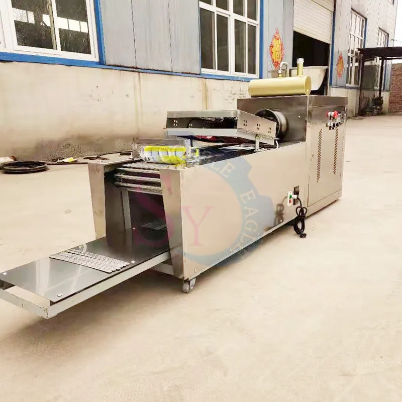 نوع جديد 2023 التدفئة الكهربائية التجارية التلقائي المعكرونة الأرز البارد سحب الجلد الطارد آلة Liangpi صنع المعدات