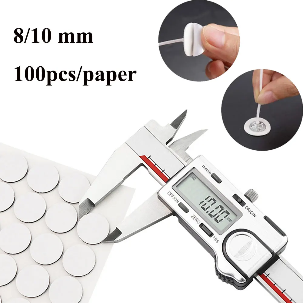 200pc Candle Wick Stickers Adhesive Heat Resistance Foam Double-sided Tape for Wax Fixed Base Holder Stand Candle Making Supplie