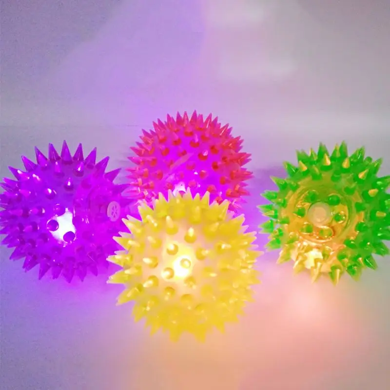 5 Pcs Light-up LED Bite Ball cane e gatto giocattolo lampeggiante divertimento sensoriale lampeggiante giocattoli appuntiti forniture per animali