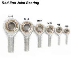1PCS M6 M8 M10 M12 M16 M18 Male Ball Bearing Fish Eye Rod End Joint Bearing Right Thread Auto Damper Oscillating Bearing
