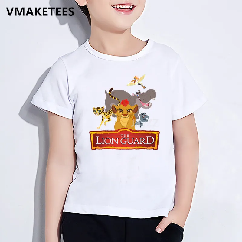 Kids Lion King Character Cartoon Print T-shirt Children Funny Clothes Girls & Boys Summer White Baby T shirt