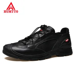 HUMTTO zapatos de senderismo de cuero para hombres nueva escalada zapatillas de deporte para hombre Deporte impermeable camino a Seguridad Trekking al aire libre botas de hombre