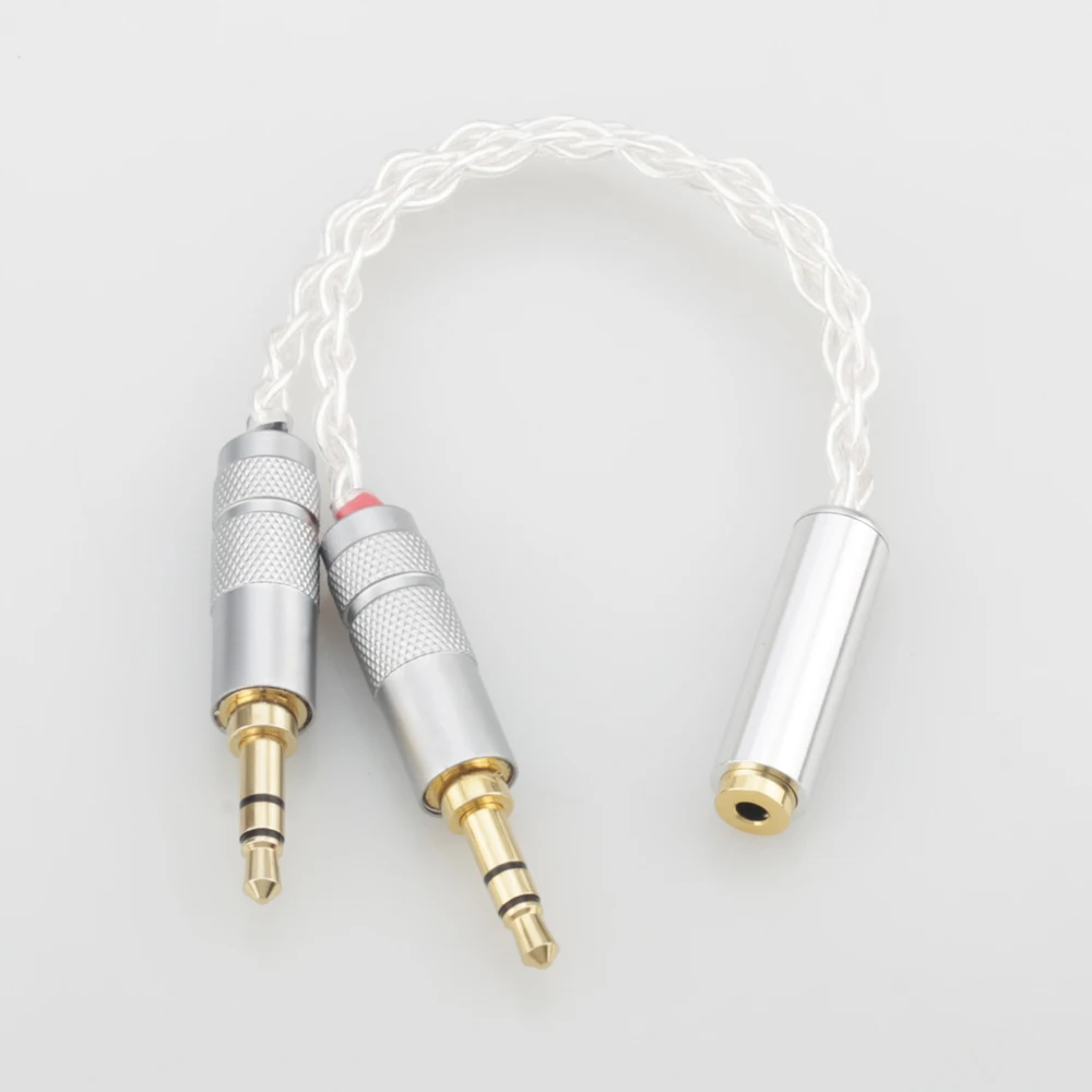 Audiocrast-adaptador para auriculares HC024, accesorio de 2,5mm, hembra a 2 piezas, 3,5mm, pono player adatper AUX, 2,5mm, hembra, 2, 3,5mm, macho