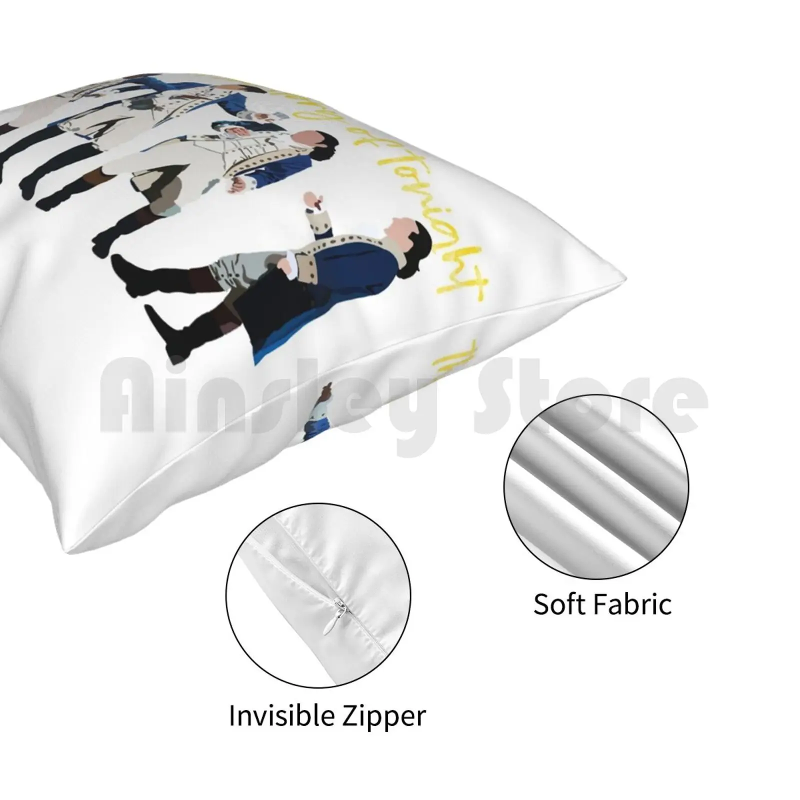 قصة الليلة كيس وسادة مطبوعة المنزل لينة رمي وسادة لين مانويل ميراندا برودواي شعار يكون أكثر البرد حفلة موسيقية مرة واحدة