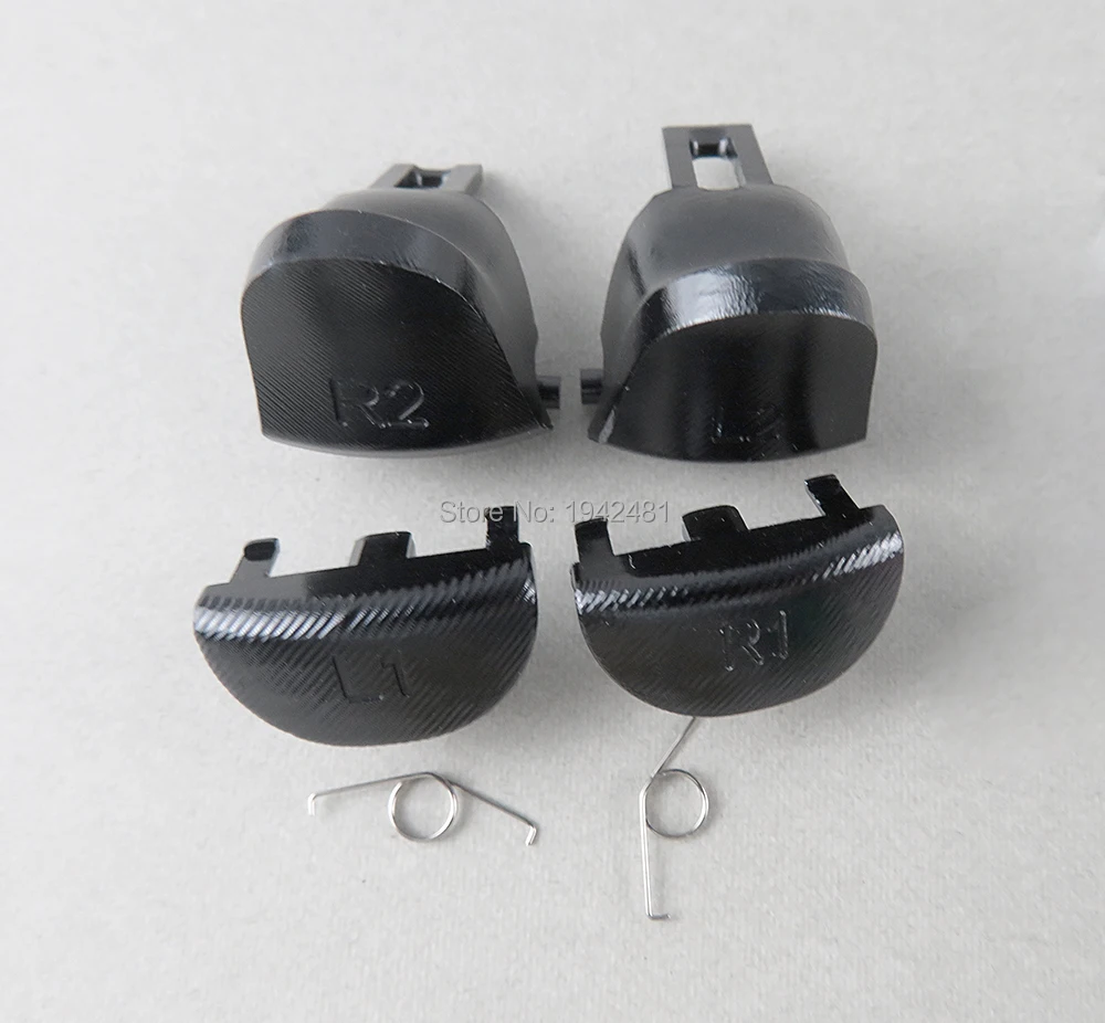3 conjuntos de botões de gatilho coloridos de metal de alumínio L1 R1 L2 R2 com mola para ps4 JDS040 jdm040