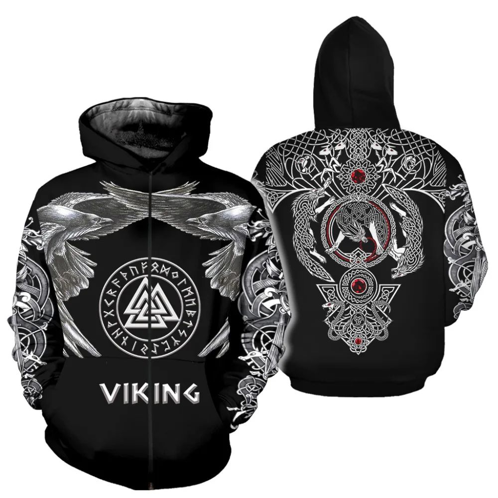 New 3D Printing  Viking  Fashion Men Women Tracksuits Crewneck  Hoodies Plus Size S-7XL Harajuku