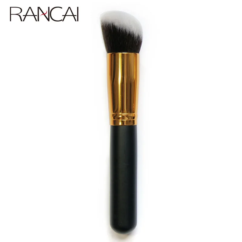 1pcs Black/Gold Powder Foundation Brush Contour Blusher Highlighter Flame Makeup Brushes Cosmetics Beauty Tools Pincel Maquiagem