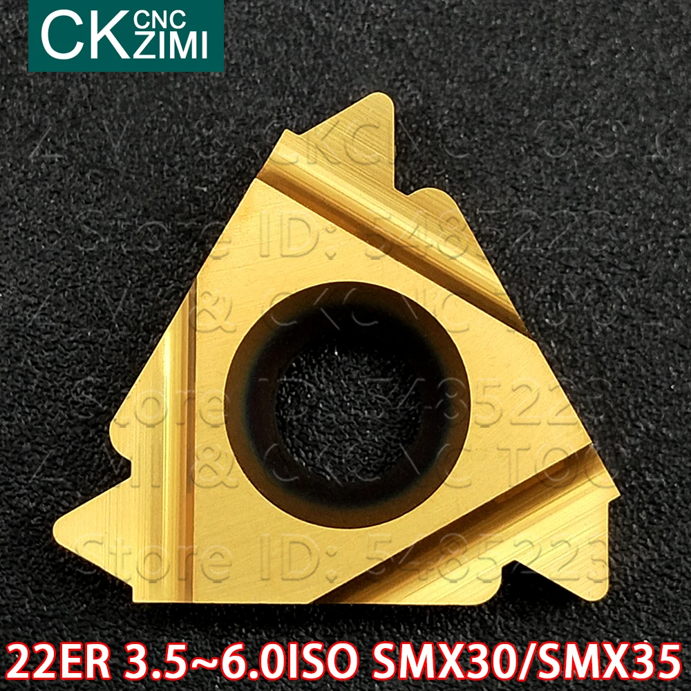 22ER 3.5ISO 4.0ISO 4.5ISO 5.0ISO 5.5ISO 6.0ISO SMX30 SMX35, إدراج كربيد داخلي خيط خارجي تحول خشب CNC مخرطة إدراج