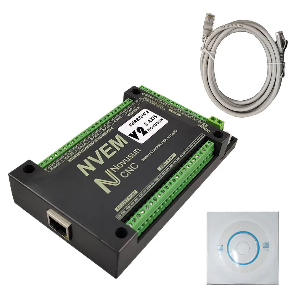 

NVEMV2.1 mach3 motion control card cnc controller 3 axis 4 axis 5 axis 6 axis 200KHz motor controller suitable for WINDOWS