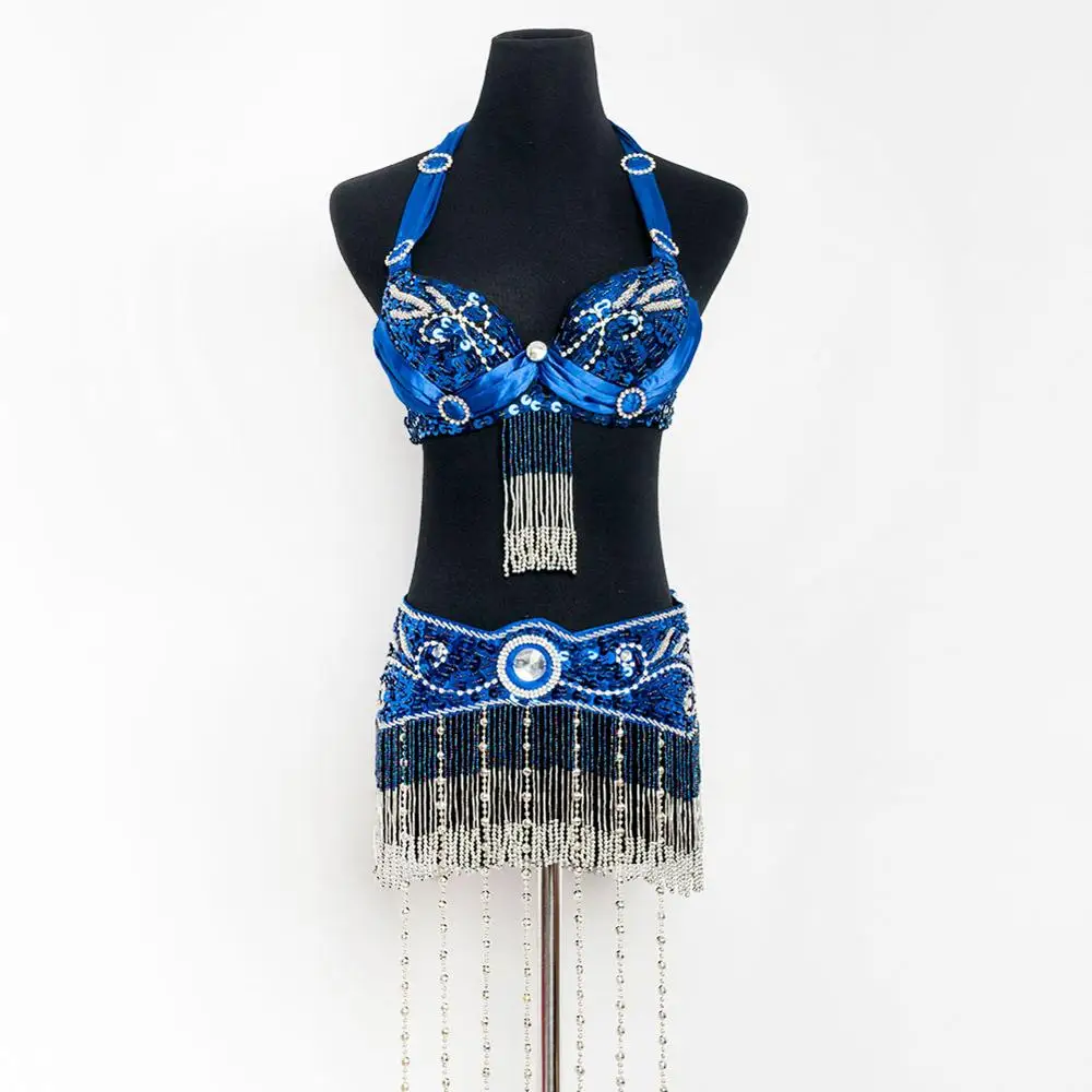 Fringe Beads Bra Belt Belly Dancing belt and bra Sexy Tassel Women Belly dance Costume Performance Wear Belly Dancer Clothes