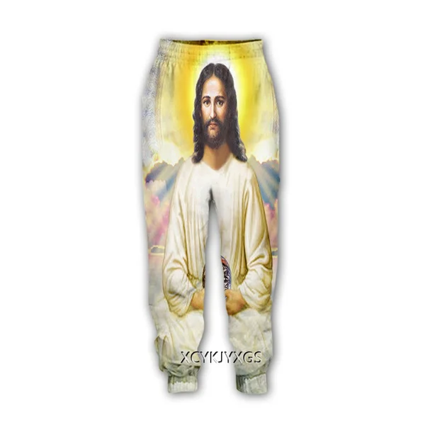 

New Unisex God Religion Christ Jesus 3D Print Causal Clothing Fashion Men Women Hip Hop Pants Plus Size S-7XL Trouser Jogger