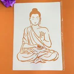 Mandala Buddha A4 Decorative Stencils 29*21 cm DIY Wall Painting Scrapbook Coloring Embossing Albumfor painting and decor