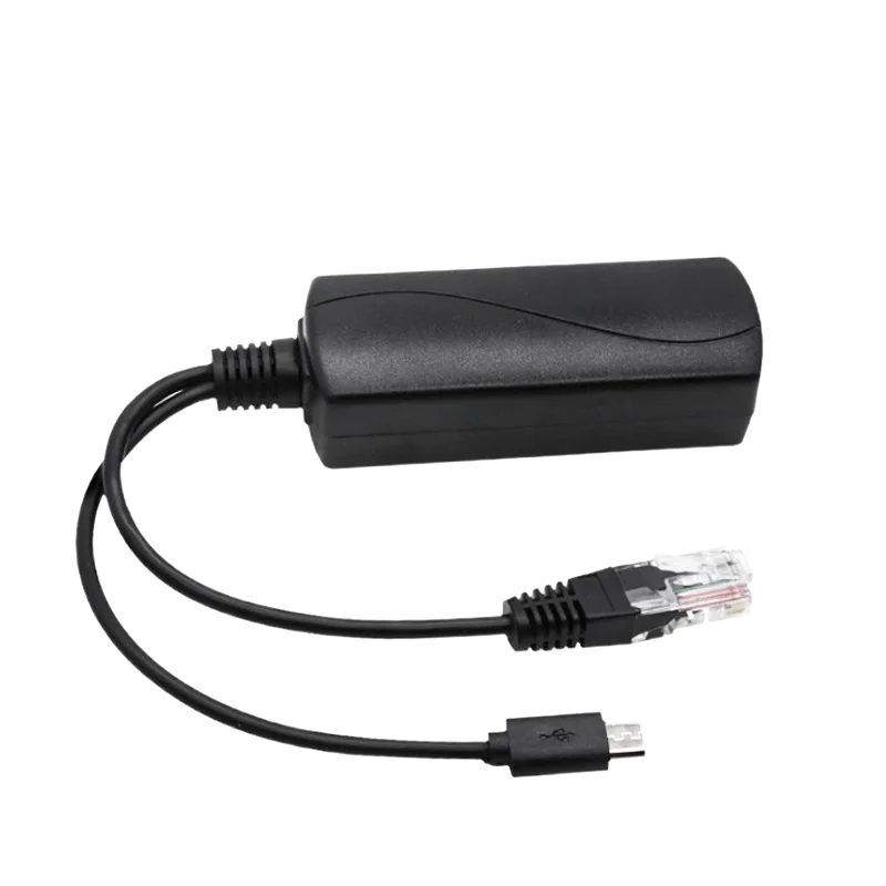 POE Splitter Micro USB 12W Splitter 10*100/100 BPS Splitter Standard 48V Zu 5V Netzteil modul
