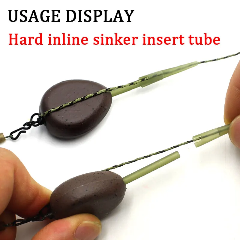 

15PCS Carp Fishing Lead Inserts Tube Sleeve Used With Drop Off Inline Lead Arrangement Equipment Deep Zone Accessories