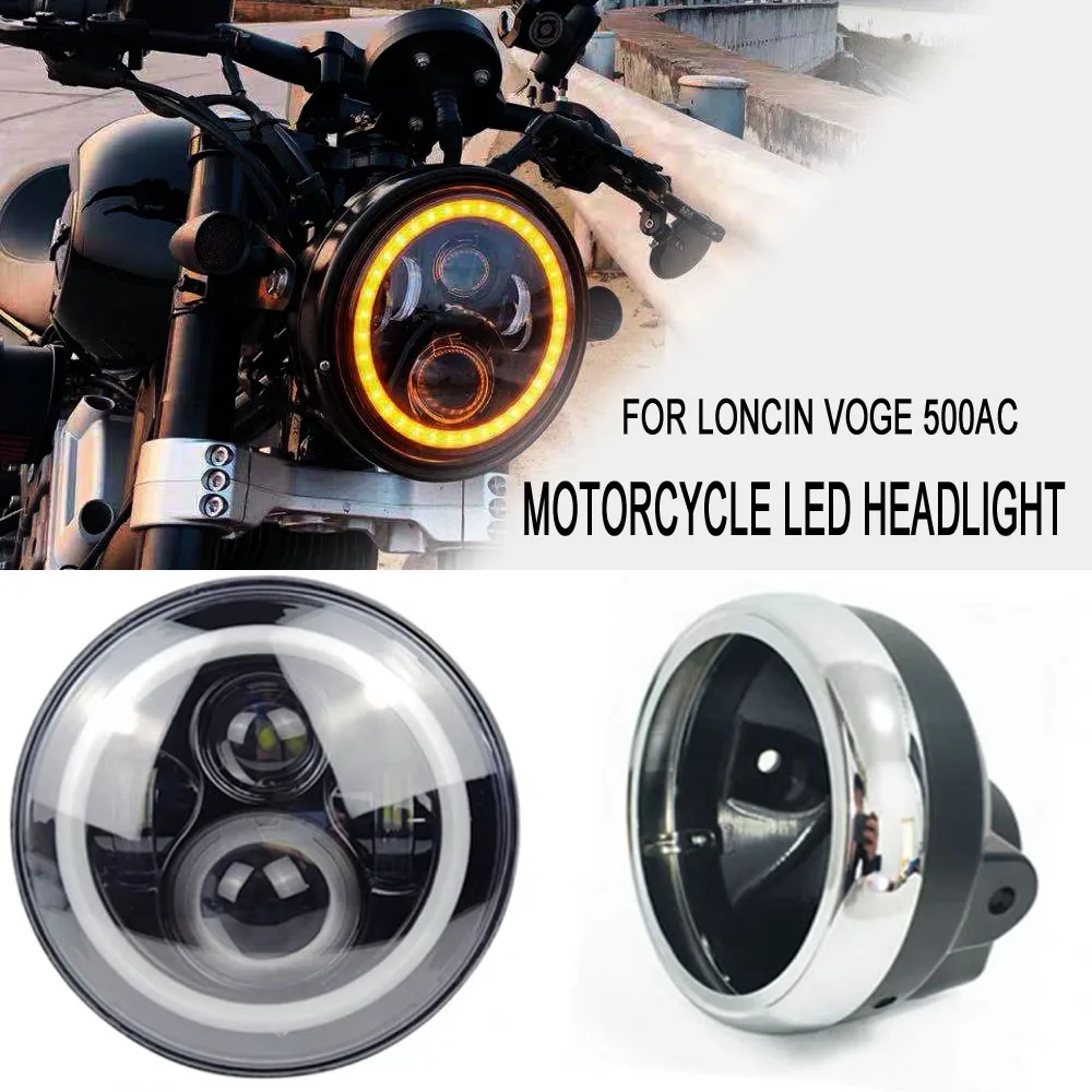 Motorcycle Led Headlight For Loncin Voge 500AC 500 AC Lights Assembly Headlamp