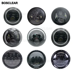 7inch Round Led Headlight Low Beam Light With Drl Headlamp For Jeep Wrangler Jk Tj Lada Patrol Gr Iv Y60 Suzuki Samurai Hummer