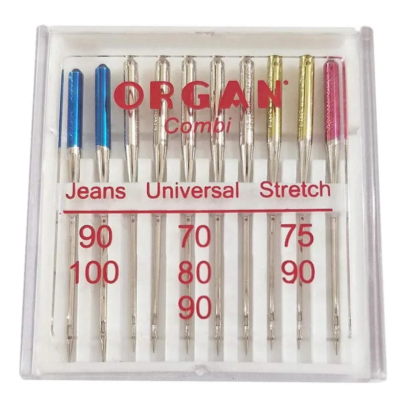 10 PCS/Pack Domestic Sewing Machine Japan Top Quality Organ Needles Combi Pack 130/705H For Jeans Universal Stretch Needles