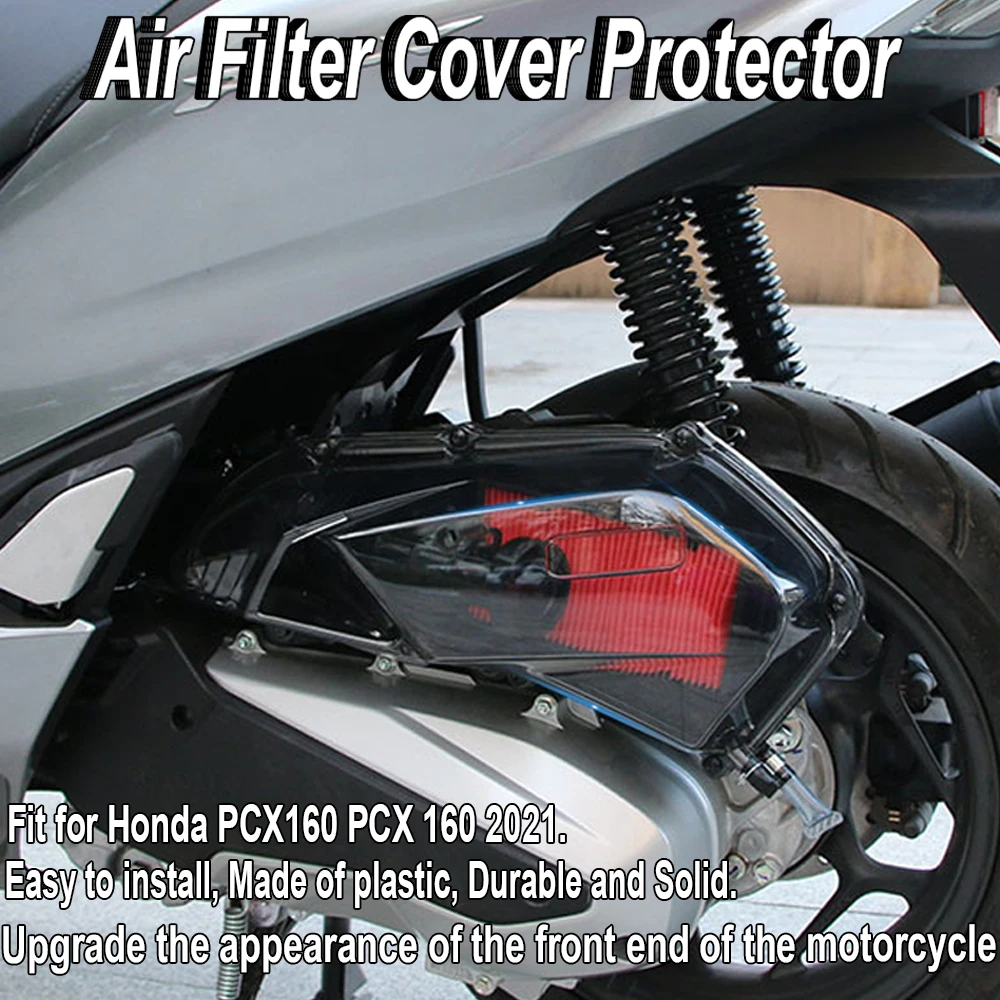 

For Honda PCX 160 2021 Motorcycle modified air filter cover decorative cover transparent air filter protector