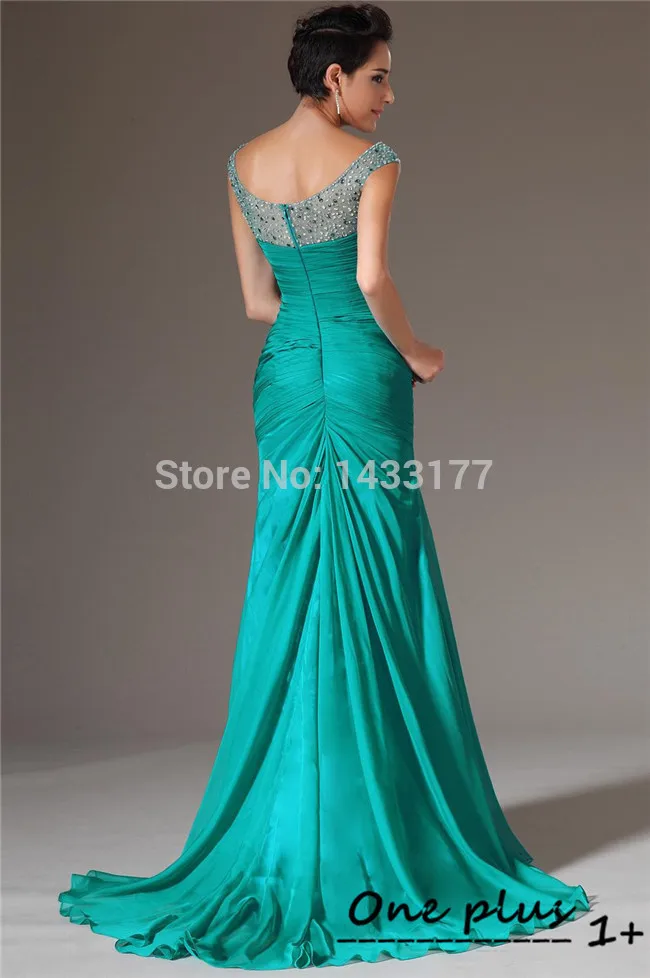 Vestido largo de gasa con lentejuelas y cuentas para mujer, traje de fiesta de sirena, color verde, elegante, personalizado, con envío gratis, novedad de 2018