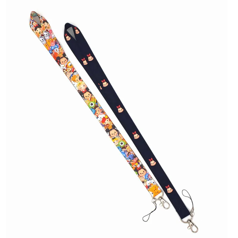 10Pcs การ์ตูน Disney Minnie Mickey เชือกโทรศัพท์คีย์ ID Card สายคล้องคอของเล่น Action Figure ของเล่นสำหรับเด็กคอลเลกชันของขวัญ