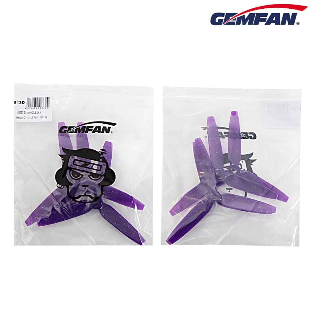 3ใบมีดใบพัด513D Gemfan Multirotor Props 4คู่/ล็อต RC FPV อุปกรณ์เสริม PC Prop 5.1X3.5X3 Freestyle 5นิ้ว3D Drone DIY อะไหล่