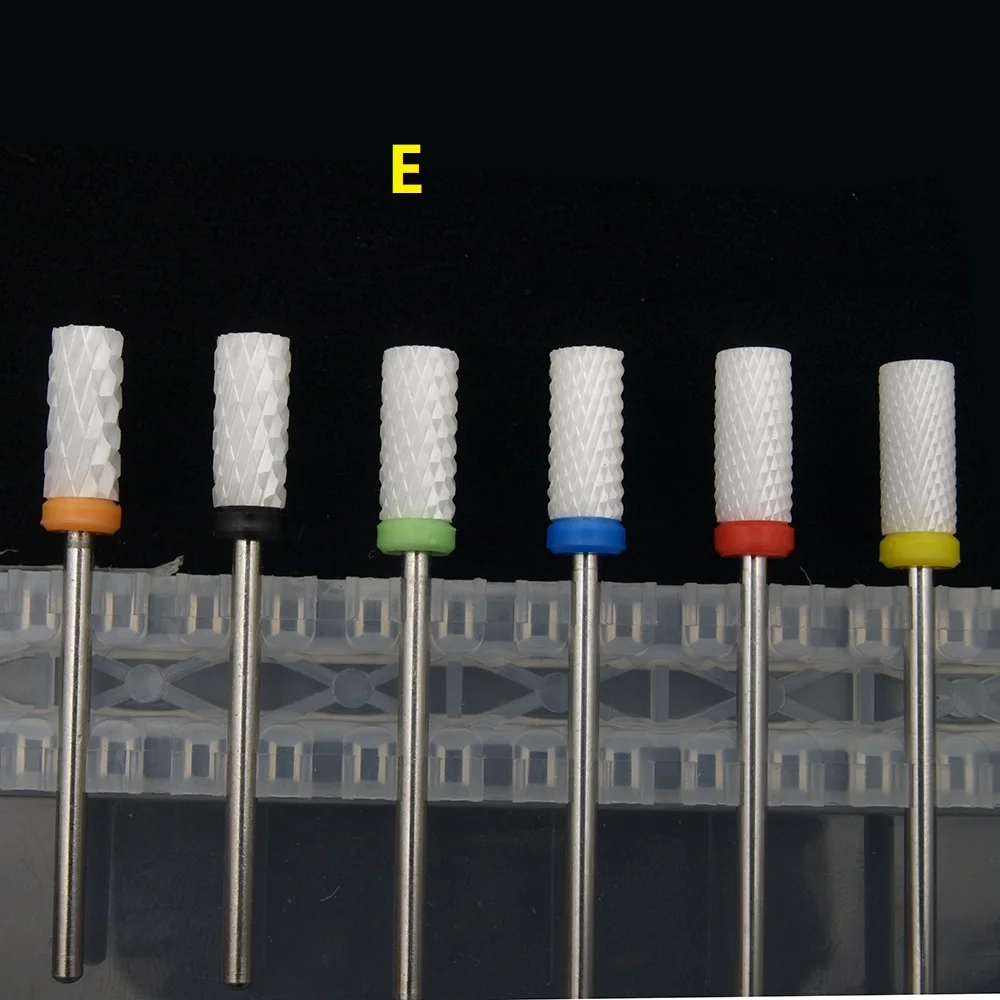 Brocas de cerámica de carburo para uñas, brocas para cortaúñas de fresado giratorio, máquina de perforación eléctrica para herramientas de manicura