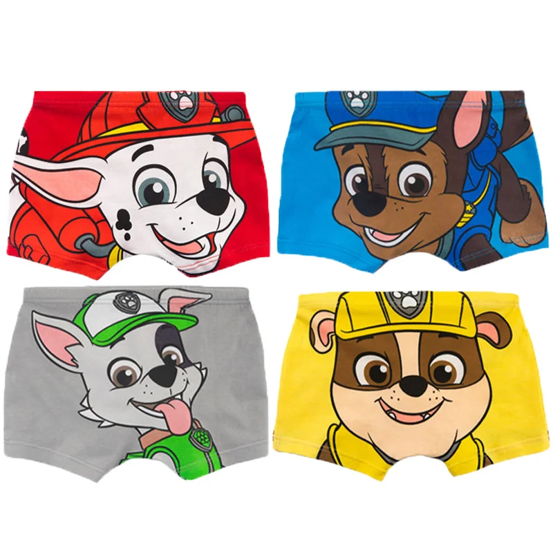 Genuine Paw Patrol Chase Marshall Rocky Rubble undepants cotton underwear 3-7-9-12-year-old kids four corner children gift