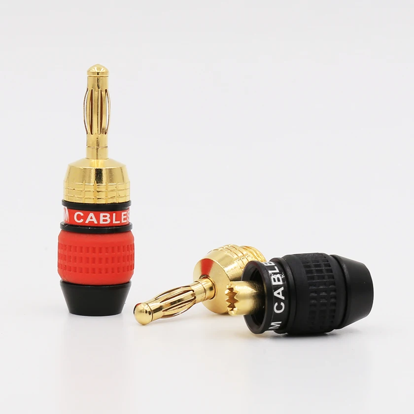 8 Stück ba1442g Hifi Audio High-End Riegel Bananen stecker Messing vergoldet Lautsprecher kabel Stecker – Detail 8