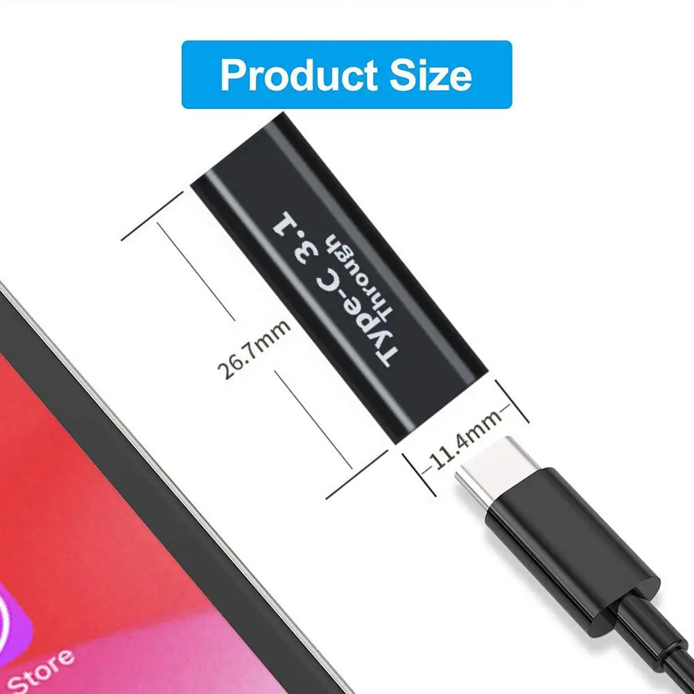 1 stücke Typ C Adapter Buchse Konverter Tragbare USB-C Ladung Adapter Typ-C Verlängerung Kabel Für Telefon tabletten Laptops