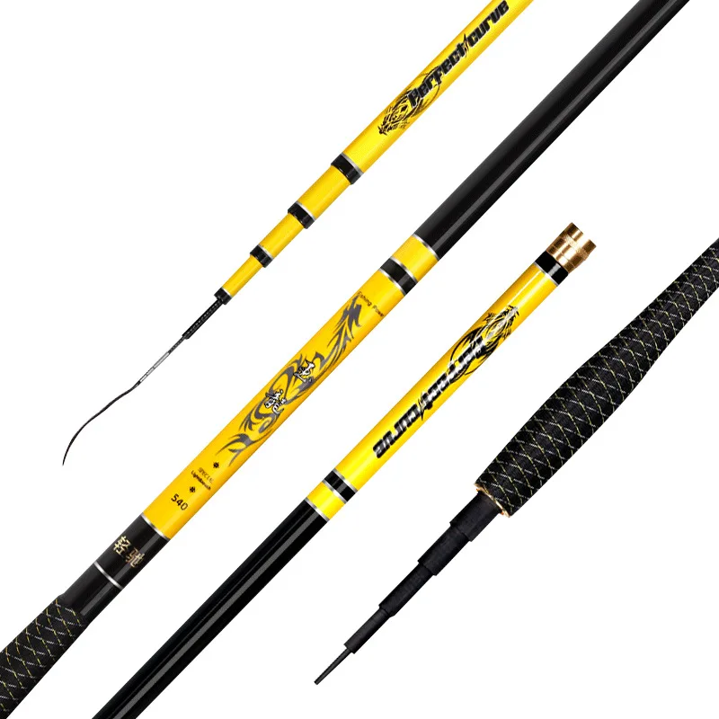 

Taiwan Fishing Rod High Carbon Ultralight Ultrafine Superhard 28 Tone Carp Rod Fishing Gear 4.5m only 97g