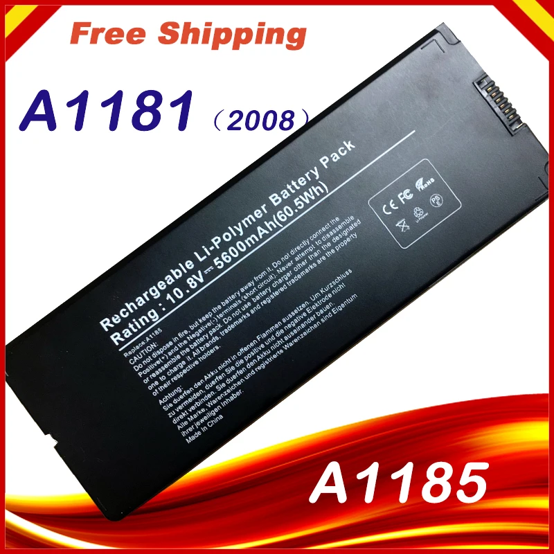 

New Black laptop Battery for Apple MacBook 13" A1185 A1181 MA561 MA561FE/A MA561G/A MA561LL/A MA254