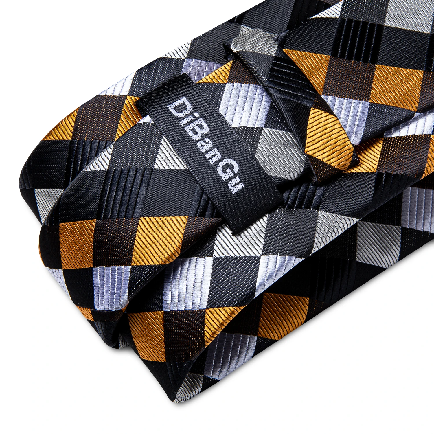 Neues modisches kariertes Herren-Krawatten-Set, hochwertige 8 cm breite Krawatte, Einstecktuch, Manschettenknöpfe, Business-Hochzeitskrawatte, Geschenk für Männer – Detail 8