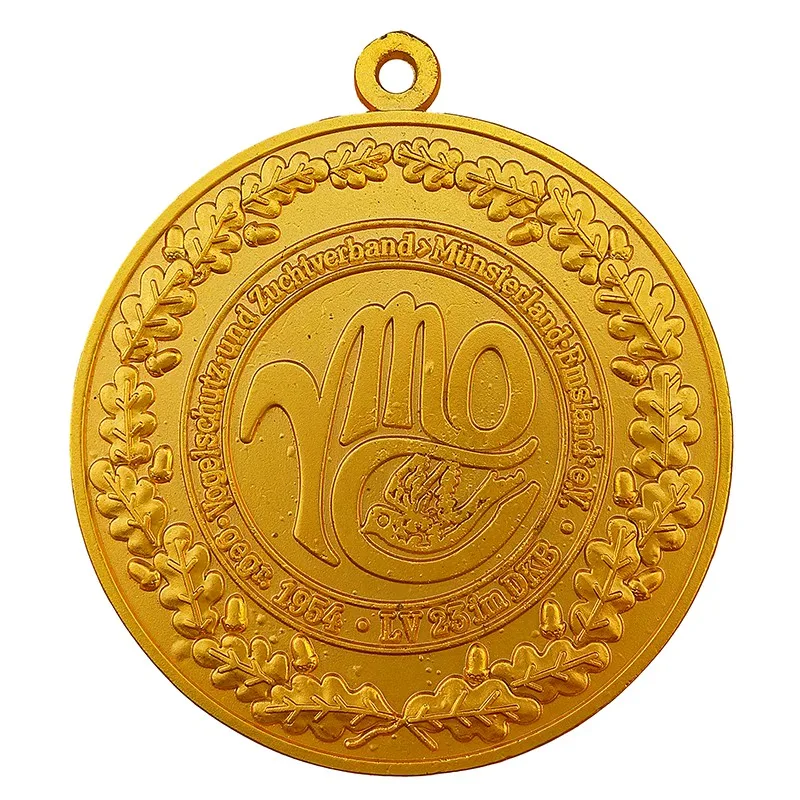 Custom Zinc Alloy Sports Marathon Medal, Matt Gold, Matt Silver