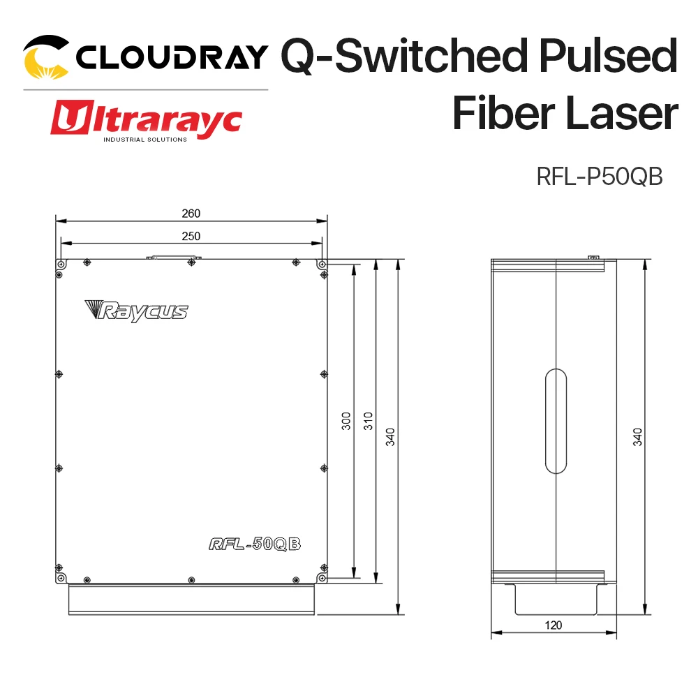 Ultrarayc 1064m Original Raycus Q-switched Pulse Built-in Red Light 20W 30W 50W Fiber Laser Source for Fiber Marking Machine