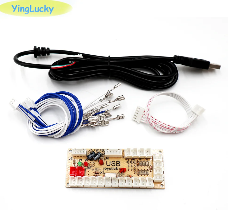 20 Stück Zero Delay Arcade USB Encoder PC zu Joystick Arcade Rocker Platine Steuerung mit 2,8 mm oder 4,8 mm Draht – Detail 1