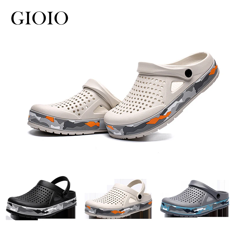 New Men Sandals Casual Shoes EVA Lightweight Slippers Unisex Colorful Shoes for Summer Beach Hot Sale Brand Clogs Zapatos Hombre