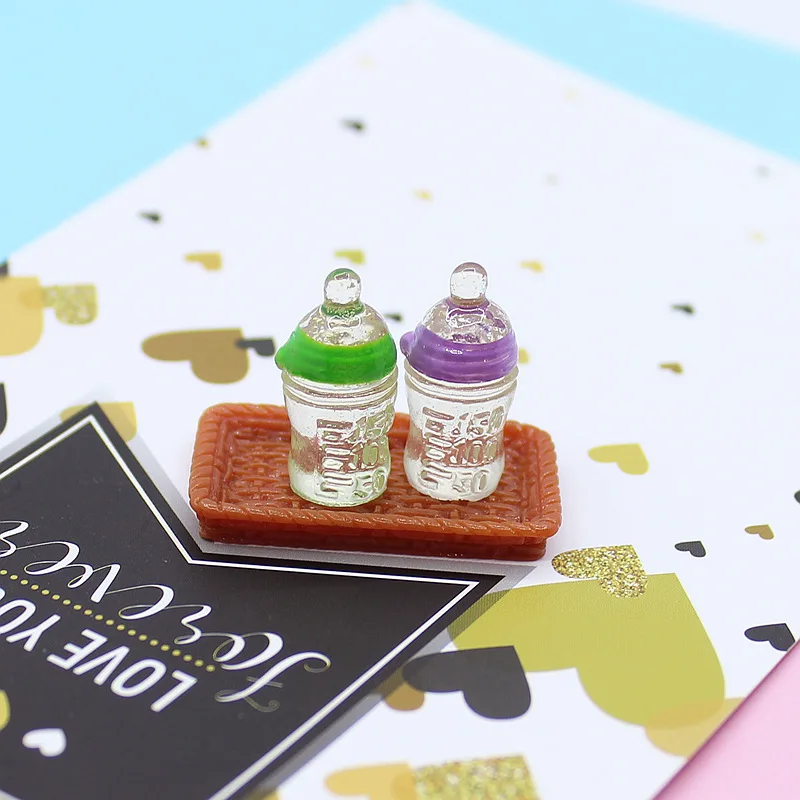 10 stücke 10*22mm Simulation Mini Miniatur Milch Baby Flasche Fütterung Flaschen Für DIY Schlüsselbund Anhänger Puppenhaus Zubehör – Detail 16